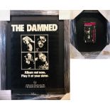 THE DAMNED 1977 STIFF PROMO POSTER / RAMONES TICKET.