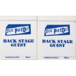 SEX PISTOLS 1978 BACKSTAGE PASSES.