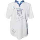 NOEL GALLAGHER HAND SIGNED ENGLAND SHIRT.