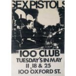 SEX PISTOLS 100 CLUB FLYER.