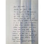 BRYAN FERRY HANDWRITTEN 1976 LETTER.