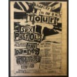 SEX PISTOLS 1976 ANARCHY UK TOUR POSTER.