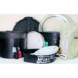 MUSE DRUM HARDCASES AND DRUMHEADS.