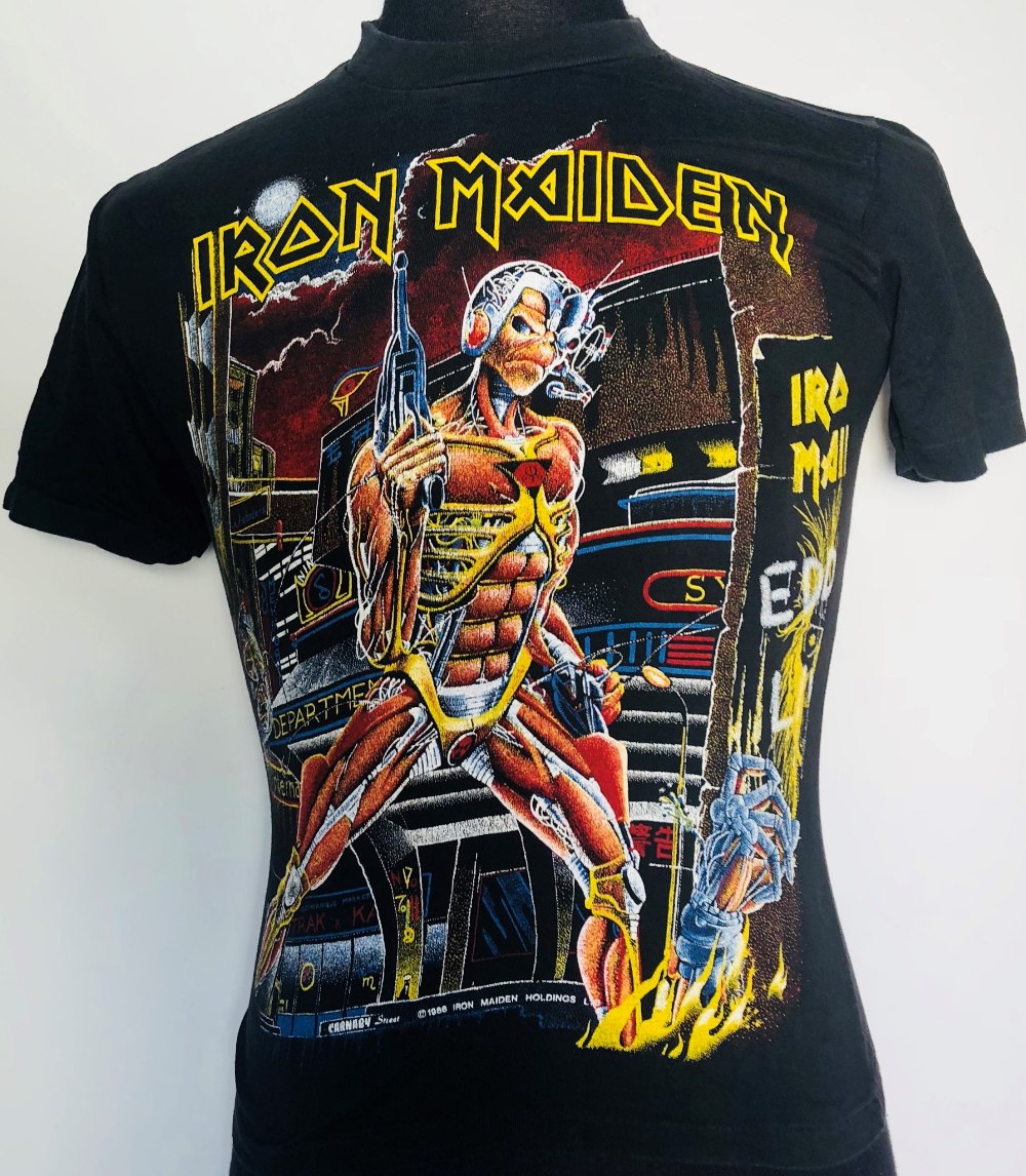 IRON MAIDEN T-SHIRTS. Five assorted Iron Maiden t-shirts, sizes vary, condition generally very good. - Image 4 of 10