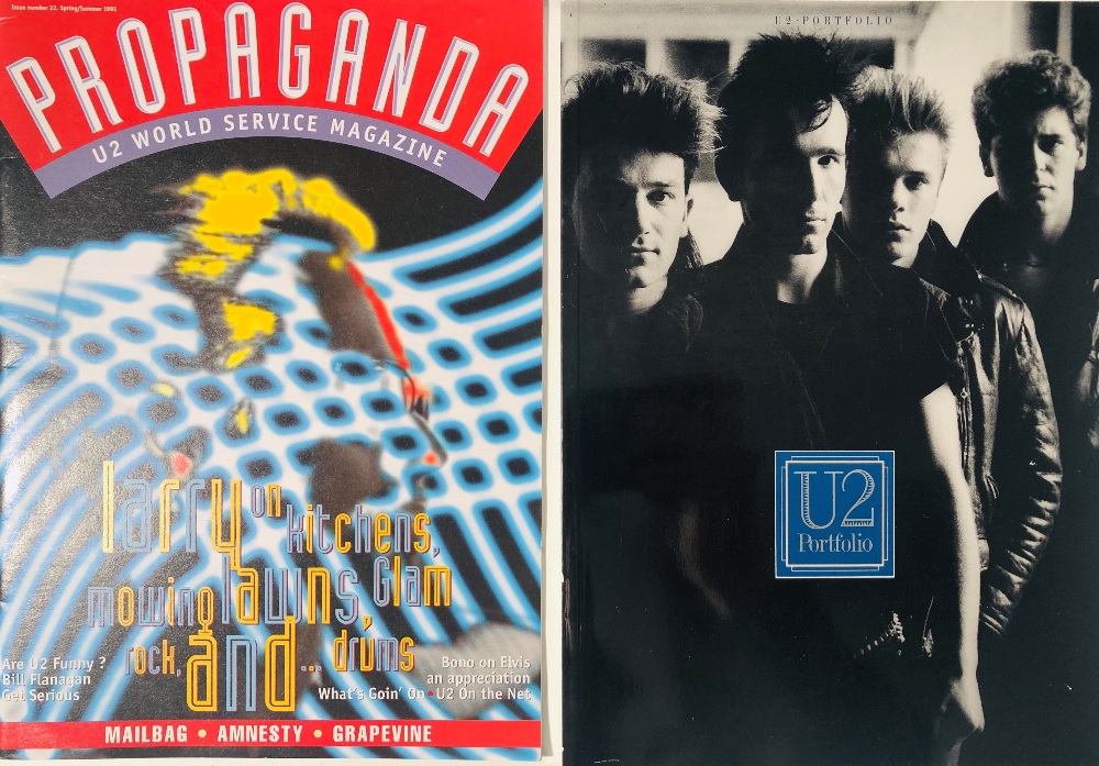 U2 MEMORABILIA. Collection of U2 memorabilia to include: folded Joshua Tree poster (24 x 24"). - Image 8 of 11