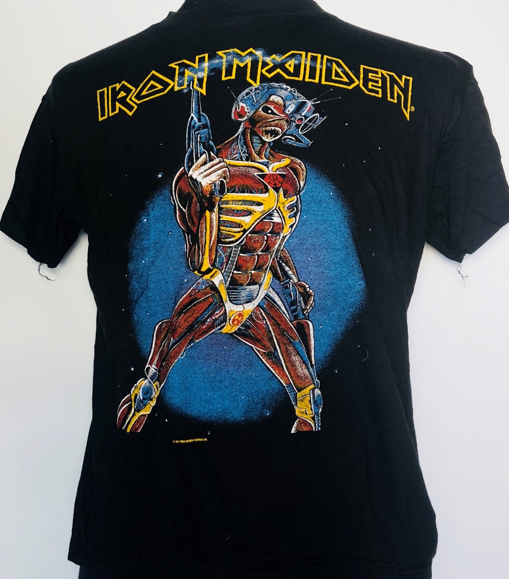 IRON MAIDEN T-SHIRTS. Five assorted Iron Maiden t-shirts, sizes vary, condition generally very good. - Image 5 of 10