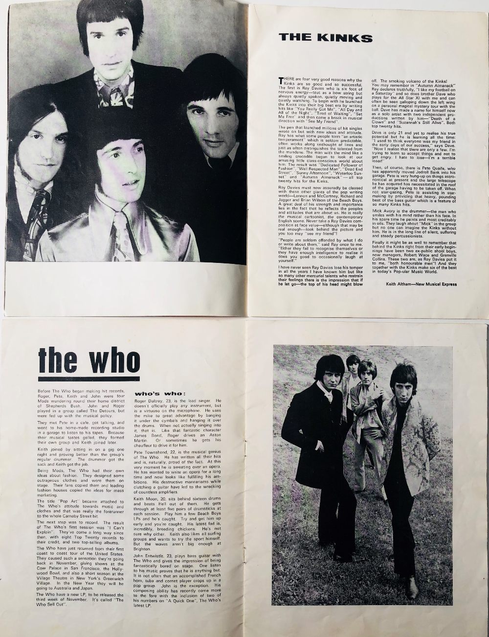 THE WHO 1967 PROGRAMME / THE KINKS PLUS POSTER. - Image 2 of 4