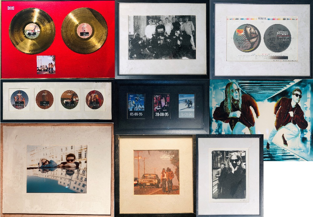 CHEMICAL BROTHERS GOLD DISC AND MEMORABILIA.