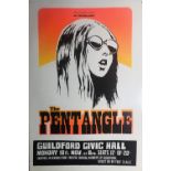 PENTANGLE. An original poster advertising The Pentangle at Civic Hall, Wolverhampton.
