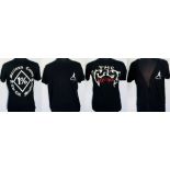 THE CULT T-SHIRTS. Four assorted Cult t-shirts, including Maximum Crunch with Metallica 1989.