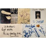 AUTOGRAPH BOOK - PROG STARS INC YES/RORY GALLAGHER/SANTANA/DEEP PURPLE/PINK FLOYD.