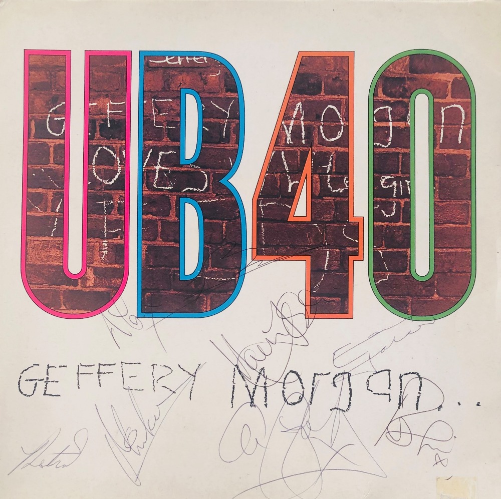 UB40 SIGNED SLEEVE. A copy of UB40 ? Geffery Morgan...