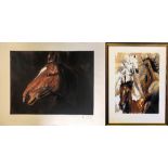 RONNIE WOOD HORSES SIGNED PRINTS. Two signed, limited edition prints of works by Ronnie Wood.