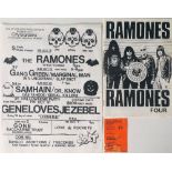 RAMONES TICKET/FLYER/ZINE.