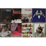 METAL/HEAVY ROCK LPs - MANY OBSCURE/RARITIES! Mind melting collection of 16 x LPs filled with