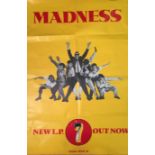 MADNESS POSTER. A folded poster advertising the release of Madness - 7, issued in 1985.