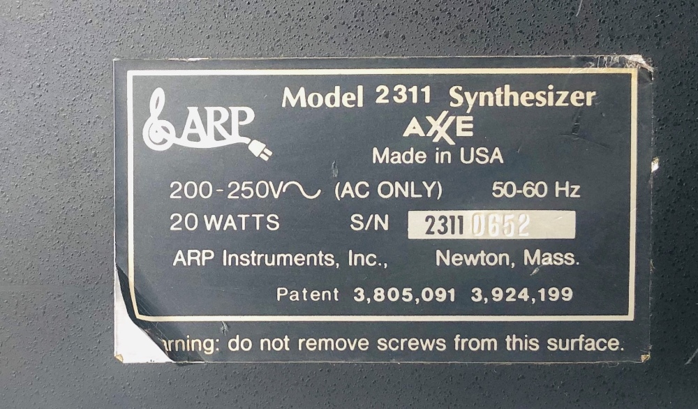 ARP AXXE MODEL 2311. - Image 4 of 5