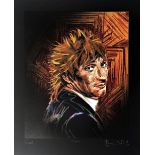 RONNIE WOOD SIGNED ROD STEWART PRINT. A limited edition print of a work by Ronnie Wood titled 'Rod'.