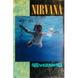 NIRVANA NEVERMIND SUB POP POSTER. An original Nirvana Nevermind promo poster to measure 23x35".