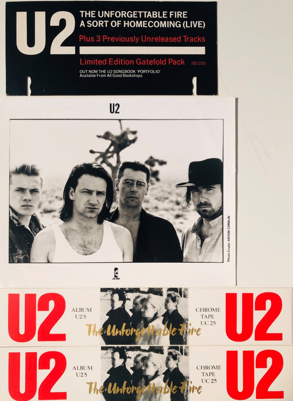 U2 MEMORABILIA. Collection of U2 memorabilia to include: folded Joshua Tree poster (24 x 24"). - Image 4 of 11