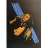 RONNIE WOOD SIGNED LISA FISCHER PRINT.