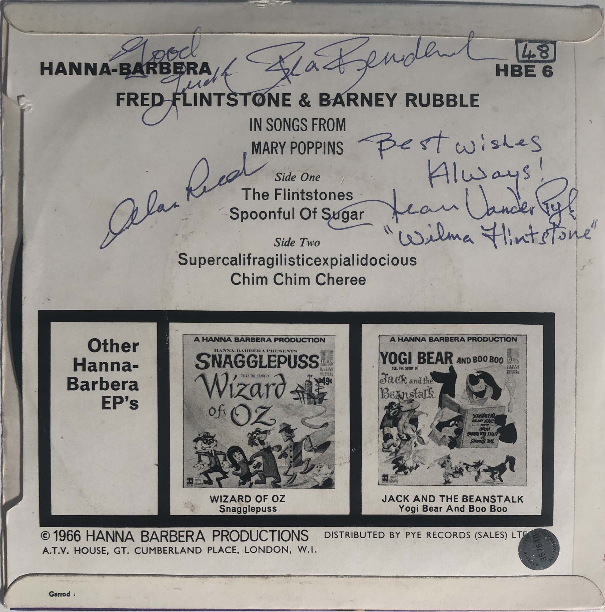 HANNA BARBERA SIGNED. - Image 2 of 2