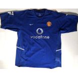 MATCH WORN DAVID BECKHAM SHIRT. A 2002/03 Manchester United shirt worn by David Beckham.