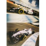 SIGNED FORMULA 1 POSTERS - MASSA/BOTTAS. Two posters (each 11.5 x 16.