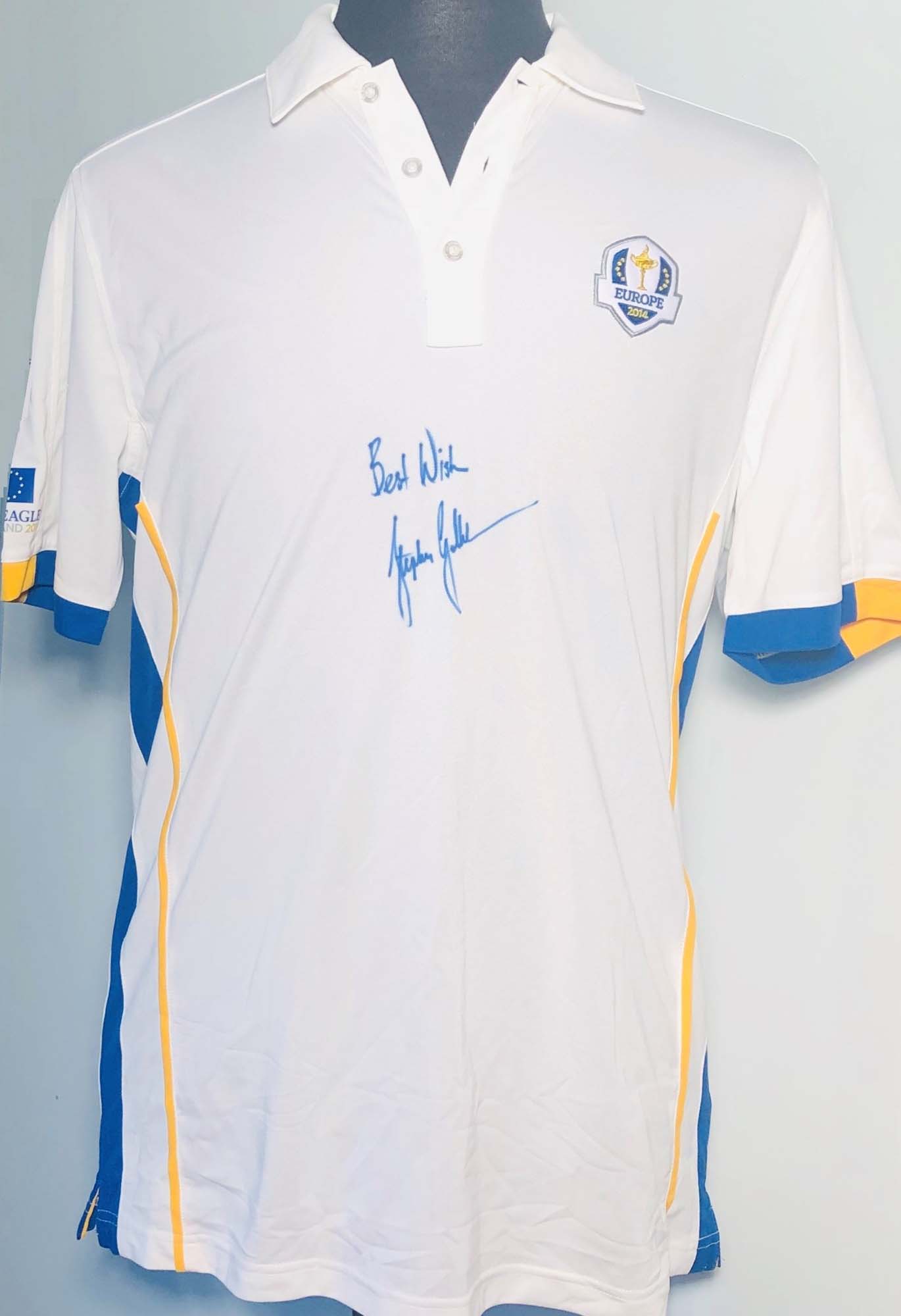 RYDER CUP SHIRT SIGNED BY STEPHEN GALLACHER.