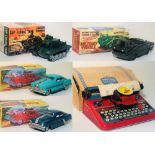 MARX CAP FIRING TANK/METYPE TYPEWRITER/MINISTER CARS.