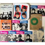 BEATLES MEMORABILIA INC ORIGINAL APPLE SINGLES BOX/LINDAS PIX.