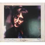 JOHN LENNON PRINT SIGNED BY PETE BEST / MAY PANG.