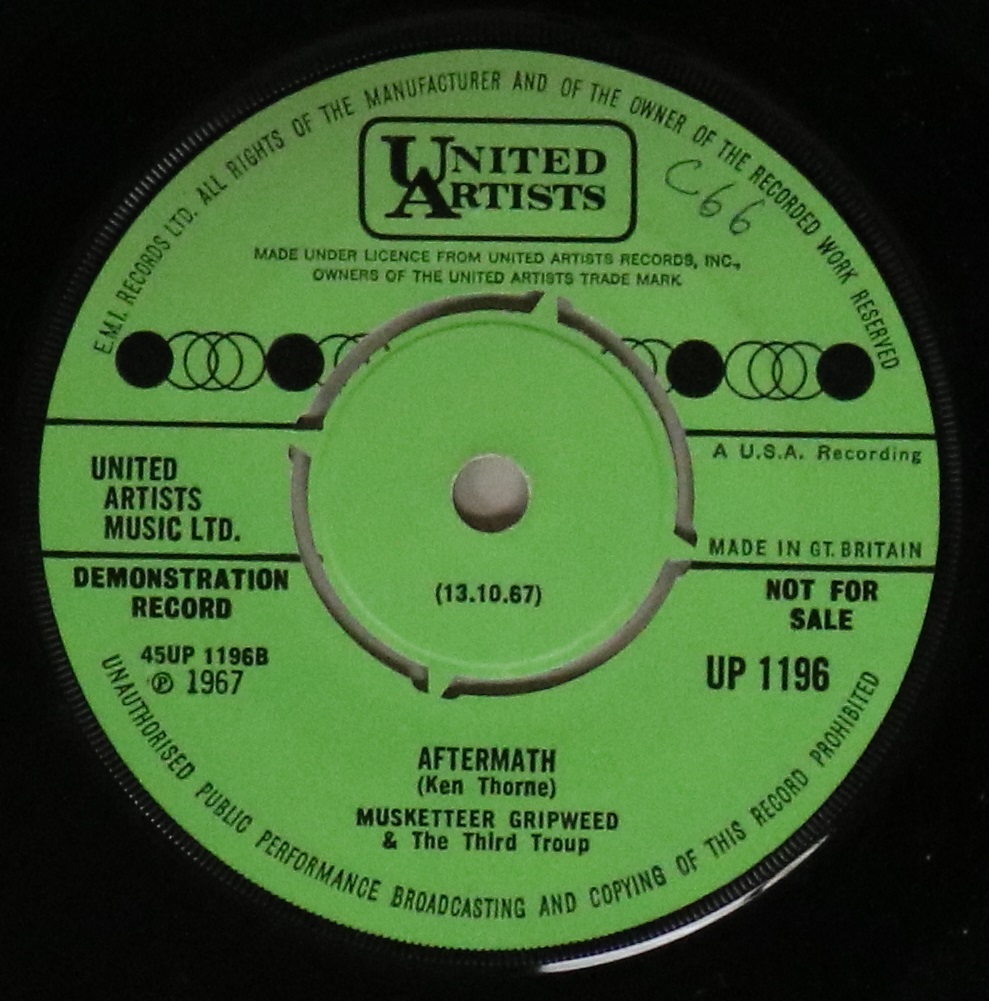 MUSKETEER GRIPWEED & THE THIRD TROUP - HOW I WON THE WAR - ORIGINAL UK 7" DEMO (UP 1196). - Image 2 of 2