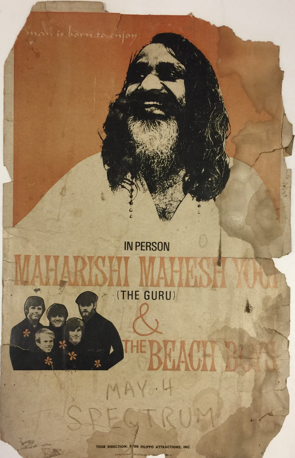 MAHARISHI MAHESH YOGI / BEACH BOYS POSTER.