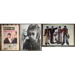 BEATLES FRAMED. Three framed items to include: Paul McCartney - Mersey Beat framed poster (27.5x37.