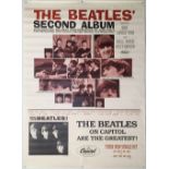 THE BEATLES SECOND ALBUM ORIGINAL US PROMOTIONAL POSTER.