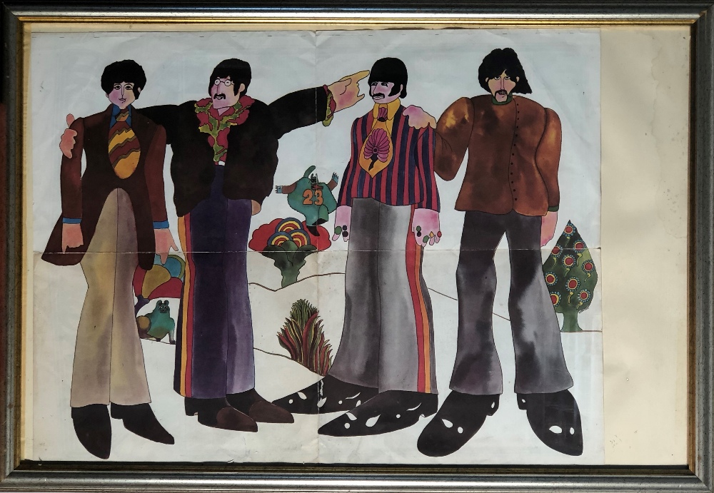 BEATLES FRAMED. Three framed items to include: Paul McCartney - Mersey Beat framed poster (27.5x37. - Image 6 of 7