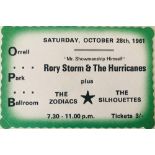 RORY STORM 1961 TICKET.