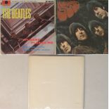 PLEASE PLEASE ME/RUBBER SOUL/WHITE ALBUM - UK LPs. Ace set of early UK pressing LPs.