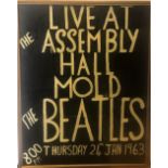 BEATLES MOLD HAND PAINTED POSTER.