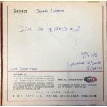 THE BEATLES 'I'M SO TIRED' TAPE WITH KEN SCOTT AUTHENTICATION.