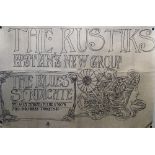 EPSTEIN NEW GROUP POSTER. An original poster circa 1964 for Brian Epstein's 'new group' The Rustiks.