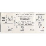 1968 UNUSED JOHN AND YOKO ROYAL ALBERT HALL TICKET.