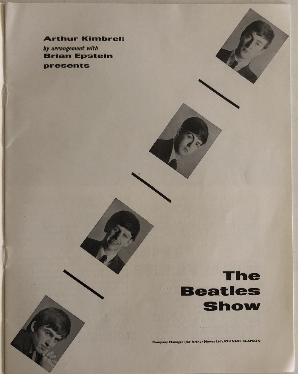 BEATLES UNUSED RIALTO YORK 1963 TICKET & PROGRAMME. - Image 4 of 6