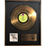 BEATLES RIAA CAPITOL GOLD DISC FOR REVOLVER.
