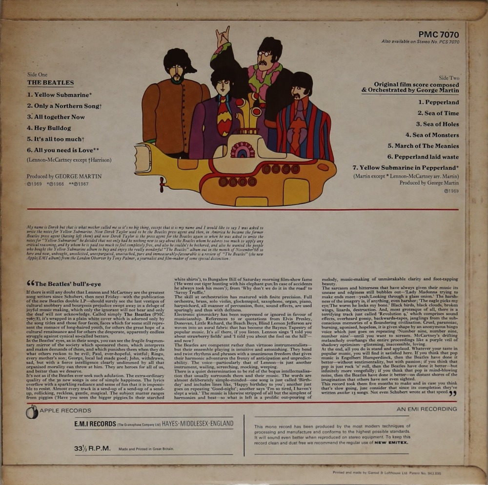 YELLOW SUBMARINE - ORIGINAL UK MONO LP (PMC 7070). - Image 2 of 4