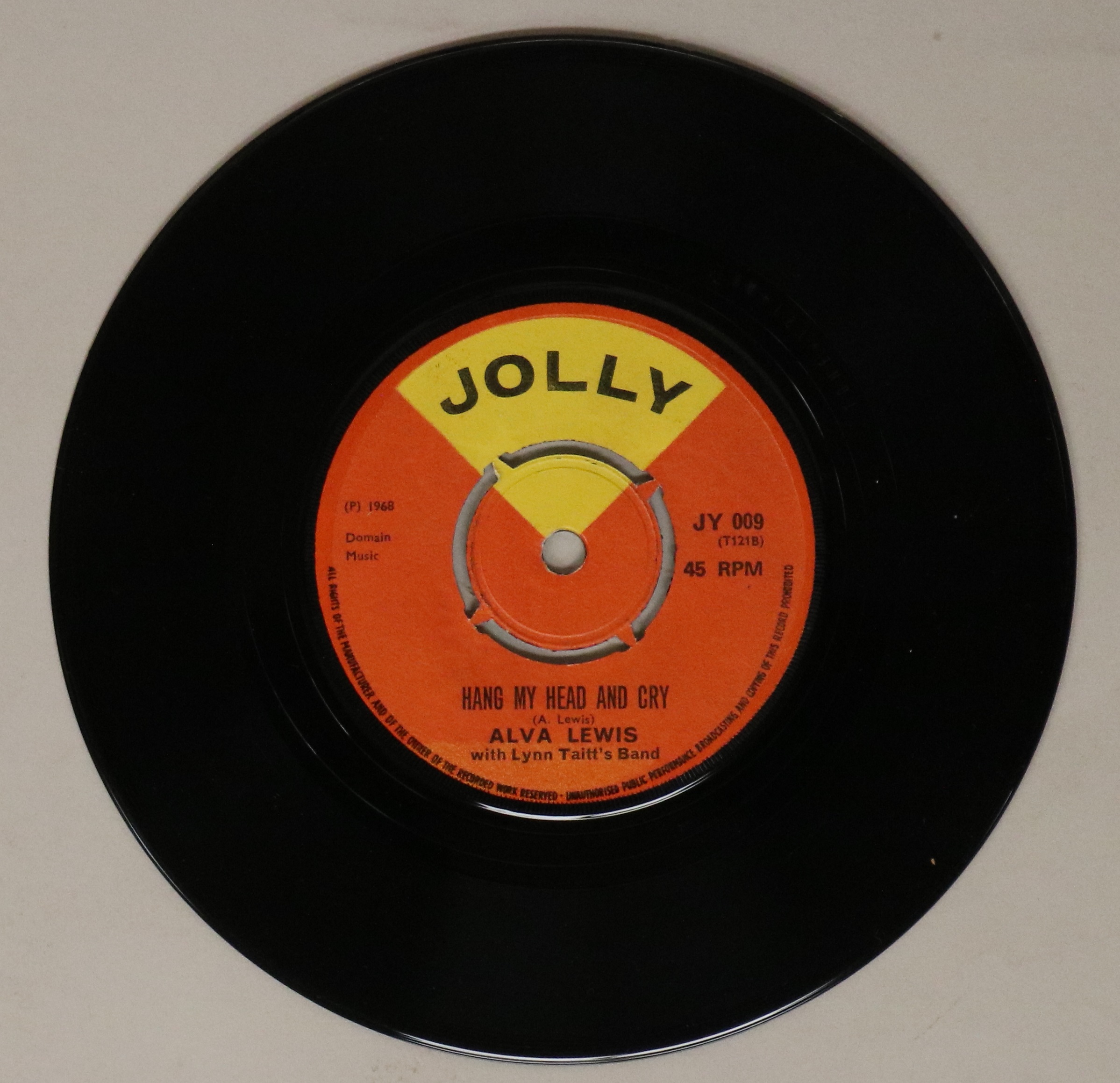 THE COOL CATS - HOLD YOUR LOVE 7" DEMO (JOLLY JY 009). - Image 2 of 2