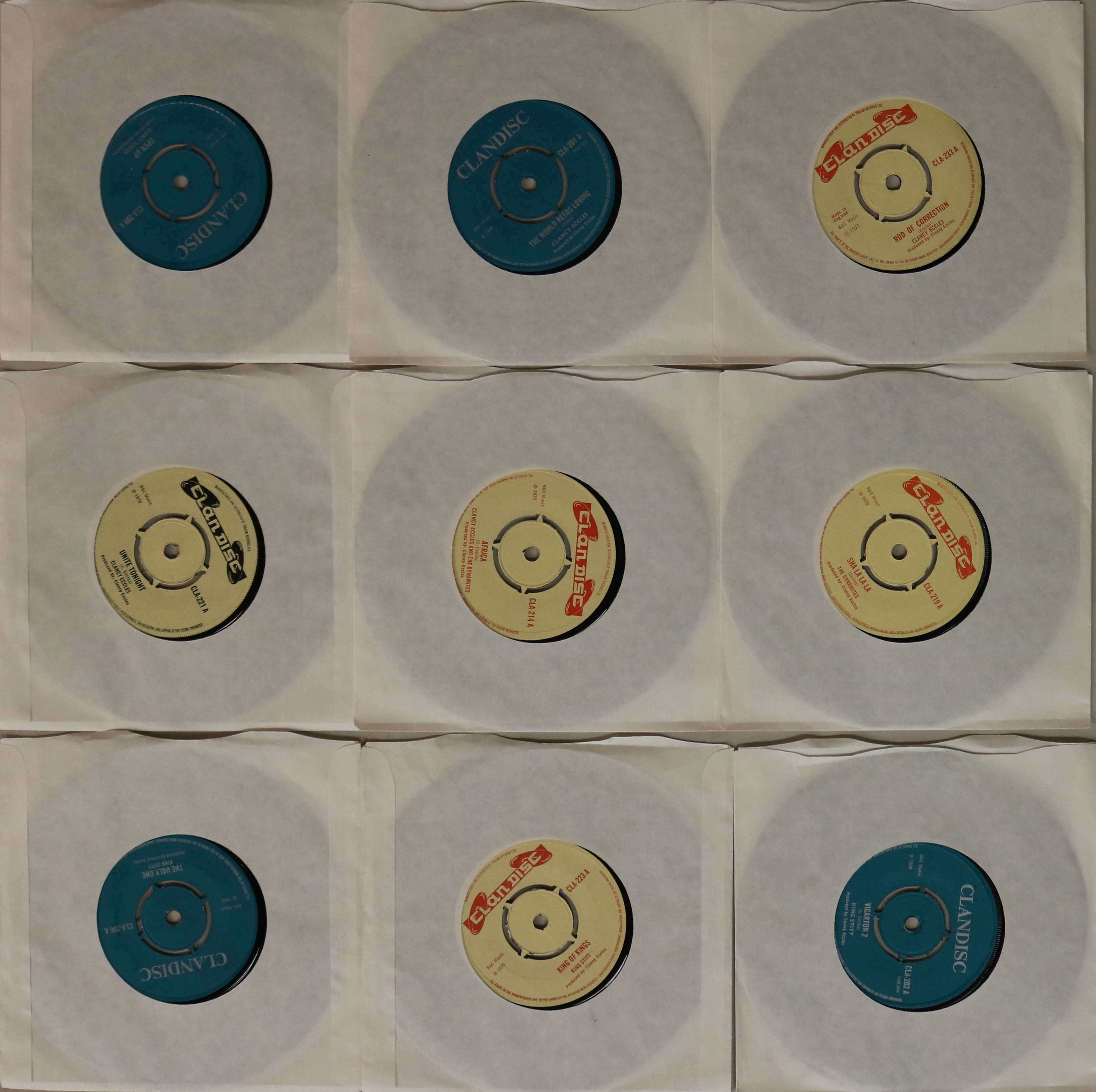 CLANDISC - 7" (CLANCY ECCLES/KING STITT RELEASES).