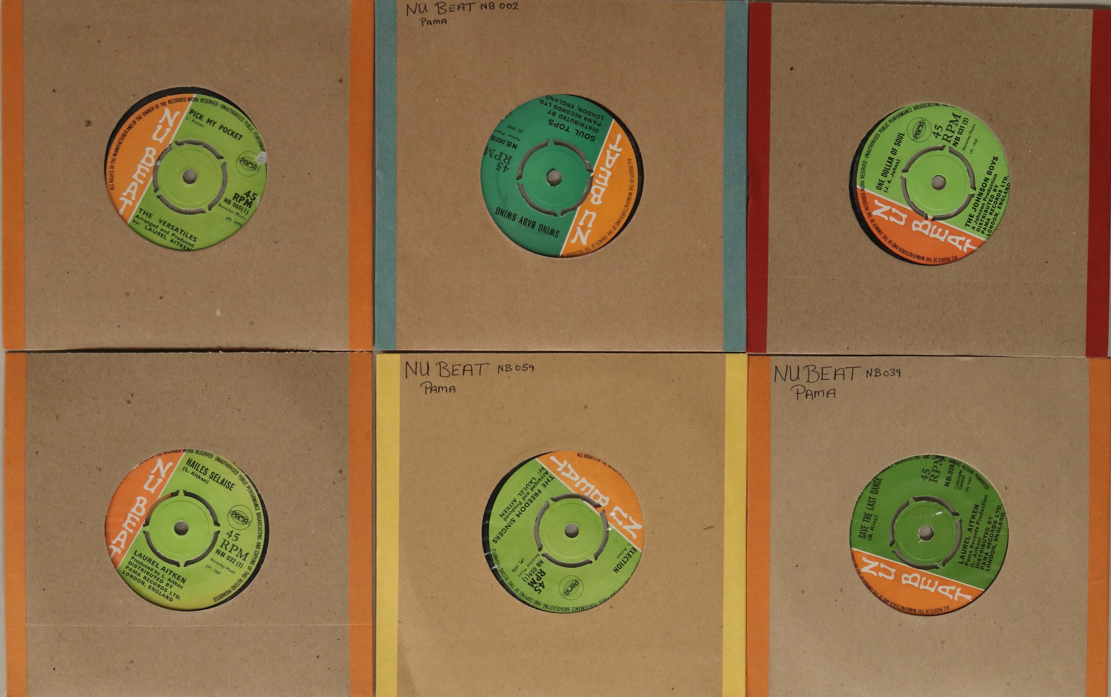 NU BEAT RECORDS - 7". Another killer pack of Nu Beat 45s with 6 here.