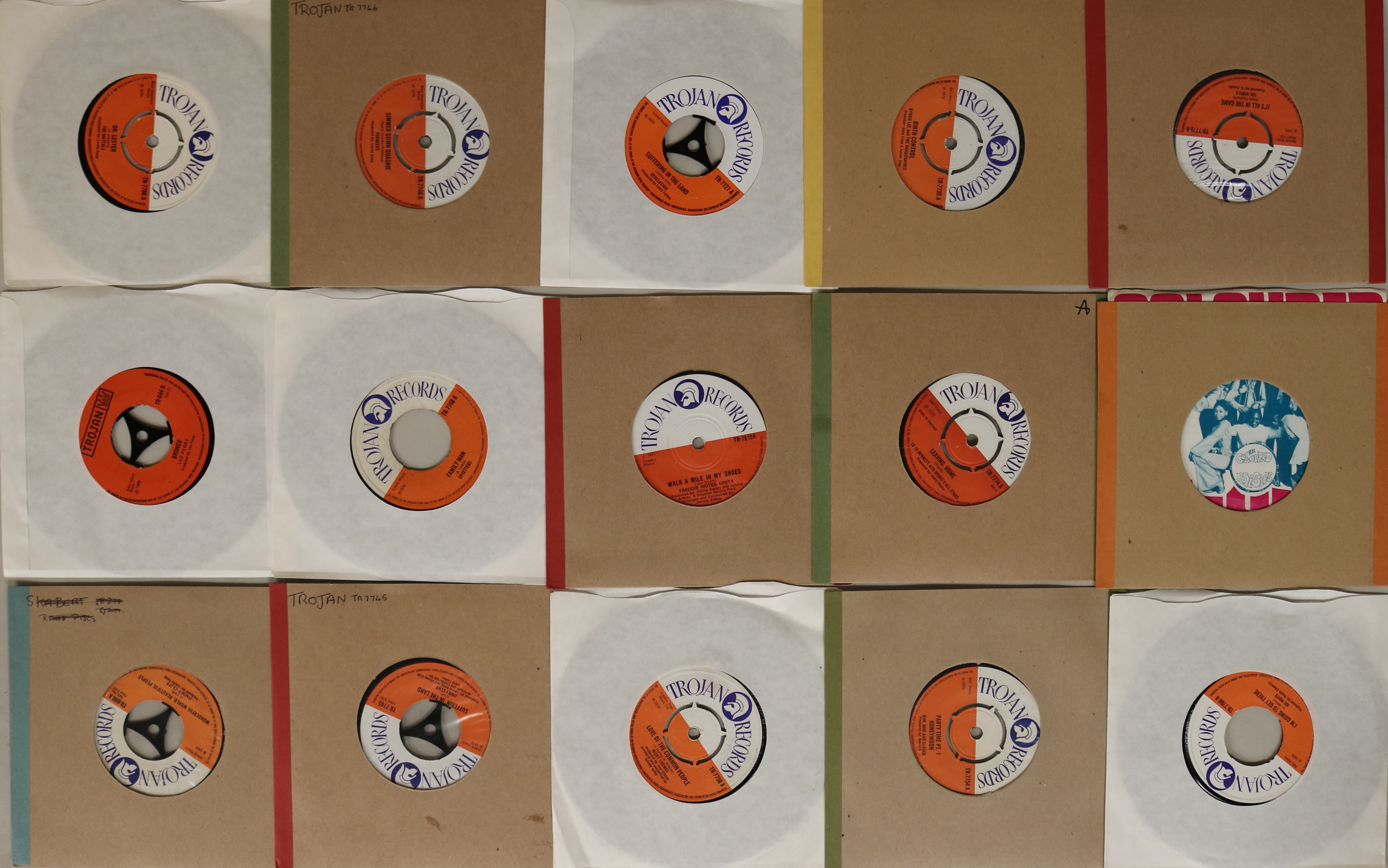 TROJAN RECORDS (INC HORSE) - 7" COLLECTION.